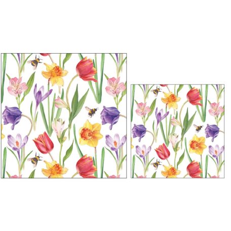Ambiente papírszalvéta -  Flowers in spring - 25x25 cm, 33x33 cm - 20 db/csomag