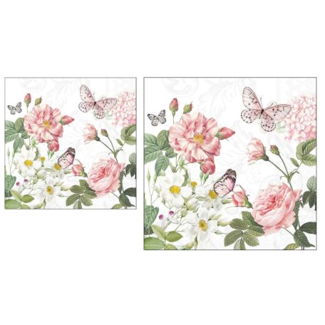 Ambiente papírszalvéta - Amelia white - 25x25 cm, 33x33 cm - 20 db/csomag