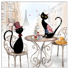  Ambiente papírszalvéta - Cats in Paris -  33x33 cm - 20 db/csomag