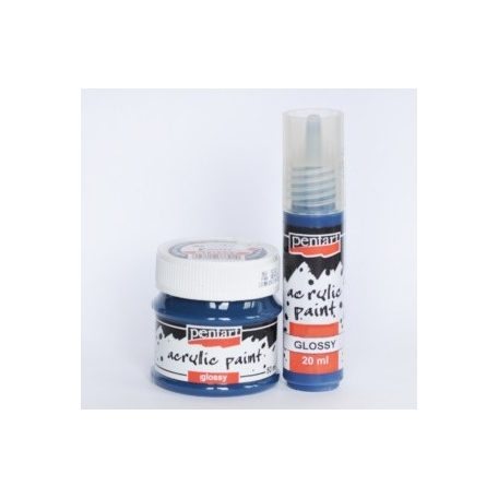 Pentart, fényes akrilfesték- Indigókék - 20 ml, 50 ml 