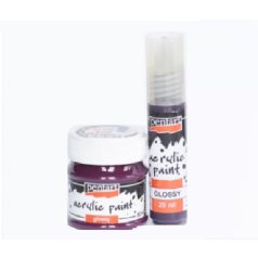 Pentart, fényes akrilfesték - Padlizsán - 20 ml, 50 ml 