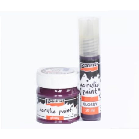 Pentart, fényes akrilfesték, padlizsán - 20 ml, 50 ml 