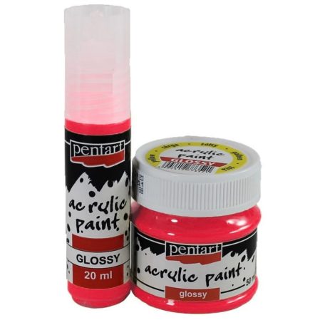 Pentart, fényes akrilfesték, rúzspiros - 20 ml, 50 ml 