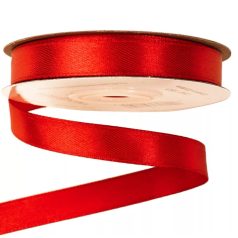 Szatén szalag - Piros - 12mm x 22.86 méter
