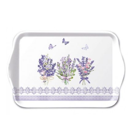 Ambiente - Lovely lavender white - műanyag kistálca - 13x21cm