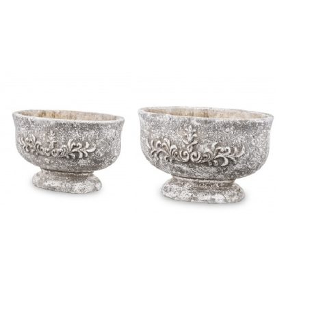 Beton kaspó mintás - 15,5x25x15,5 cm,  18,5x30x18 cm - Raktáron