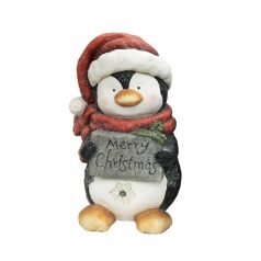 Karácsonyi pingvin ledes világító - 35,5 cm