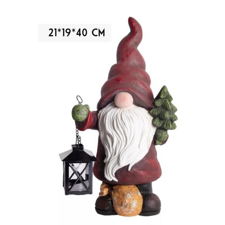 Kerámia manó lámpással és fenyővel - 40 cm