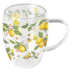 Ambiente üvegpohár - Fresh lemons white - 350 ml