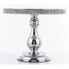 Elegáns dekoratív ezüst tál - 21x26x26 cm