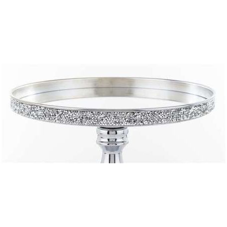 Elegáns dekoratív ezüst tál - 21x26x26 cm