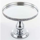 Elegáns dekoratív ezüst tál - 21x26x26 cm