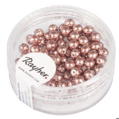   Renaissance üveg teklagyöngy - 4 mm - Antik rózsaszín - 85 db/doboz