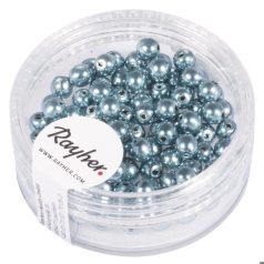   Renaissance üveg teklagyöngy - 4 mm - Aquamarin - 85 db/doboz