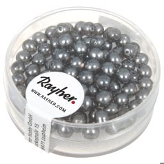   Renaissance üveg teklagyöngy - 4 mm - Antracit - 85 db/doboz