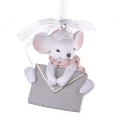  Egér figura boritékkal - 7x4x6,5 cm - Raktáron