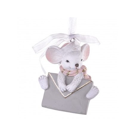  Egér figura boritékkal - 7x4x6,5 cm - Raktáron