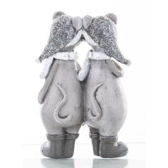 Egérpár figura - 11x7,5x4 cm - Raktáron