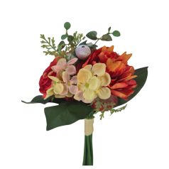 Vegyes dekor csokor nagy bogyóval - Narancs - 31 cm 