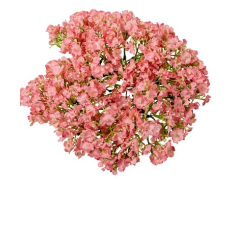 Apró virágos koszorú rózsaszín - 20 cm