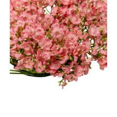 Apró virágos koszorú rózsaszín - 20 cm