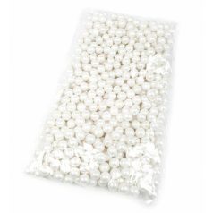 Metál hungarocell golyó - 1,2 cm - Fehér - 10 g/csomag