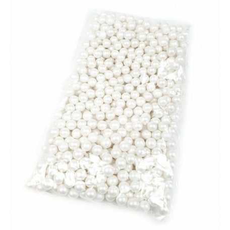 Metál hungarocell golyó - 1,2 cm - Fehér - 10 g/csomag