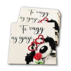 Valentin - Te vagy az igazi-szemüveges kutya - 7x6,5 cm