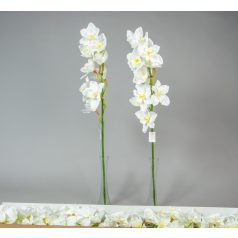Orchidea ág 10 virágos - 90 cm - fehér