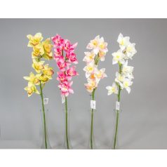 Orchidea ág 9 virágos - Fehér - 75 cm