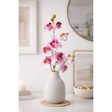 Fehér-rózsaszín mű orchidea - 80 cm