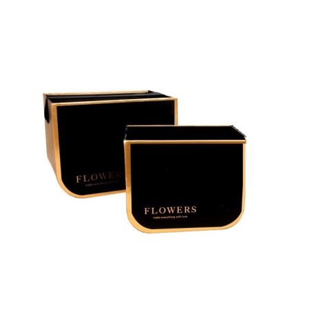 Elegáns díszdoboz - Fekete - 12 cm, 14 cm, 17 cm