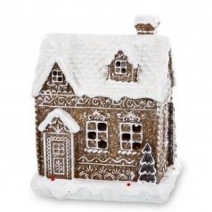   Mézeskalács házikó - LED-es - 15,5x12,5x10 cm - Raktáron