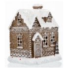 Mézeskalács házikó - LED-es - 15,5x12,5x10 cm - Raktáron