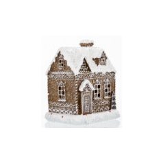   Mézeskalács házikó - LED-es - 15,5x12,5x10 cm - Raktáron