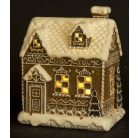 Mézeskalács házikó - LED-es - 15,5x12,5x10 cm - Raktáron