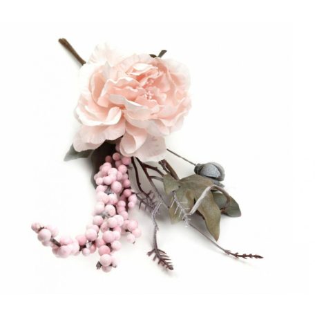  Hamvas pasztel virágos pikk - Rózsaszín - 38 cm 