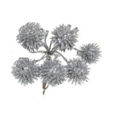 Glitteres echinacea pikk - Ezüstv- 3  cm - 6 bojt/pikk 