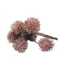 Glitteres echinacea pikk - Rózsaszín - 3 cm - 6 bojt/pikk