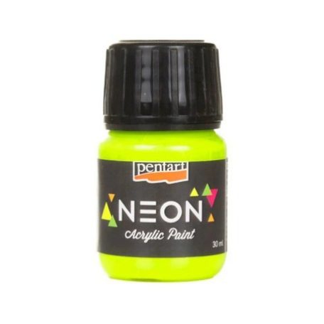 Pentart, neon akrilfesték, sárga - 30 ml