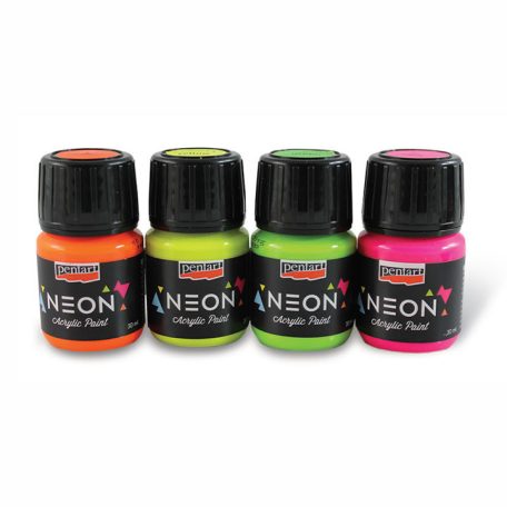 Pentart, neon akrilfesték, sárga - 30 ml