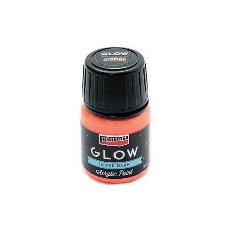 Pentart, GLOW sötétben világitó akrilfesték, narancs - 30 ml