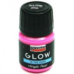   Pentart, GLOW sötétben világitó akrilfesték, pink - 30 ml