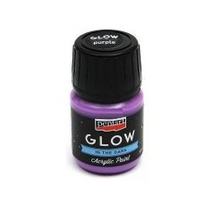   Pentart, GLOW sötétben világitó akrilfesték, lila - 30 ml