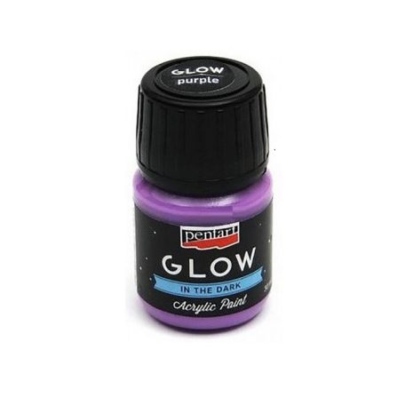 Pentart, GLOW sötétben világitó akrilfesték, lila - 30 ml