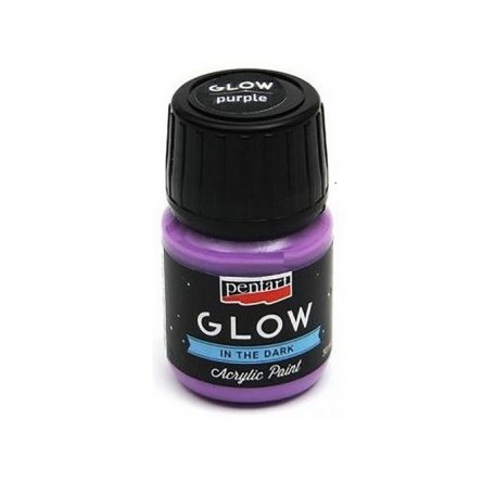 Pentart, GLOW sötétben világitó akrilfesték, lila - 30 ml