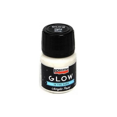 Pentart, GLOW sötétben világitó akrilfesték, kékesfehér - 30 ml