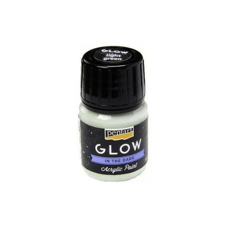 Pentart, GLOW sötétben világitó akrilfesték, zöldesfehér - 30 ml