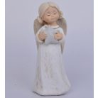 Angyal figura kék csillaggal - 15 cm