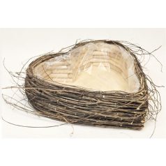 Fa dekor láda sziv - 29x30x11 cm
